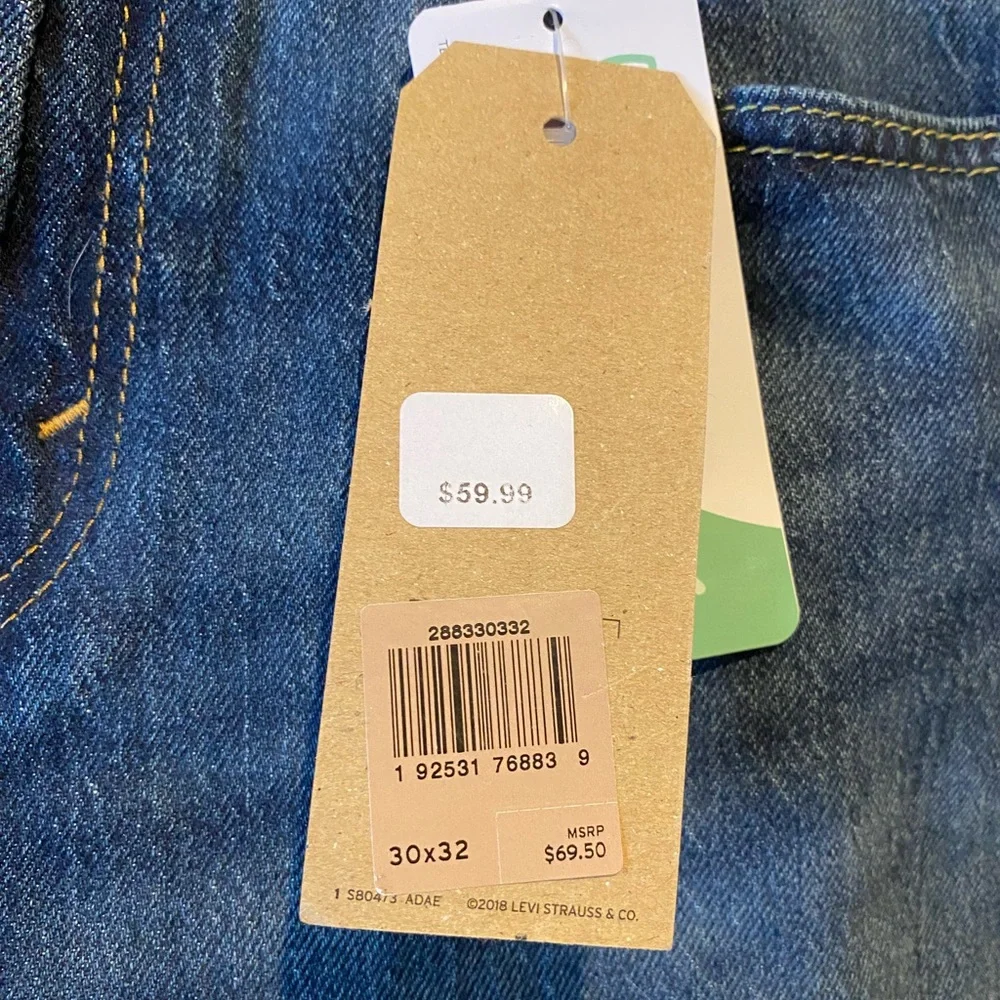 Levis 512 Jeans Mens 30x32 Blue Slim Fit Tapered Leg Denim Pants Stretch NWT - Picture 5 of 15
